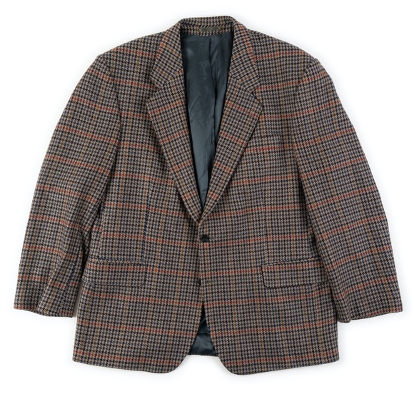 Johnstons of Elgin Other - Vintage Johnstons of Elgin 100% Cashmere houndstooth plaid blazer size 44R